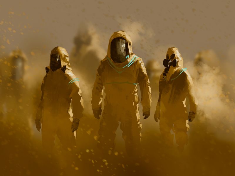 Vidět takto oděné lidi nevěstí nikdy nic dobrého. Jde samozřejmě pouze o ilustrační záležitost. Ale jde také o to si uvědomit, jak křehké bytosti stále jsme i přeze všechnu tu techniku, kterou se obklopujeme. Uvedená ilustrace vůbec nemusí být v dohledné budoucnosti pouze záležitostí katastrofických filmů...!