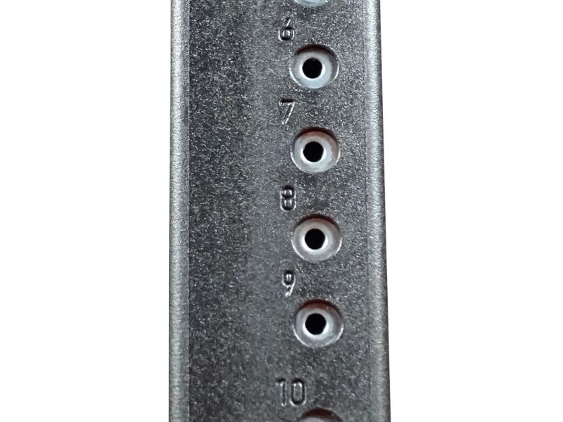 Detailní obrázek nového typu jednořadého zásobníku.