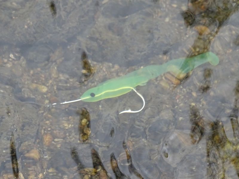 Jedním dílem nouzového setu je také háček s umělou návnadou. Samozřejmě zkušení rybáři/rybolovci si mohou vytvořit či použít jakoukoliv jinou vhodnější návnadu.