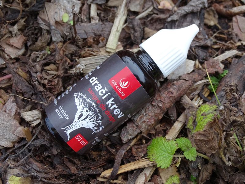 Dračí krev dodává na náš trh například společnost Allnature a zakoupíte ji v lékárnách. Obsahuje 100% pryskyřice Croton lechleri Muell a doporučuje se užívání 5 kapek rozpuštěných v 200 ml vody 1-3x denně.