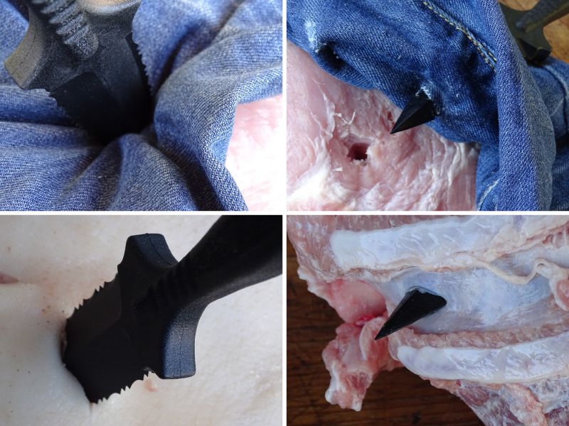 RING DAGGER dopadl také velmi dobře. Jde asi o největšího universála. Nejenom, že s ním můžete bodnout pod velkou silou, díky jeho robustní konstrukci čepele, ale jeho zubaté ostří i řeže.