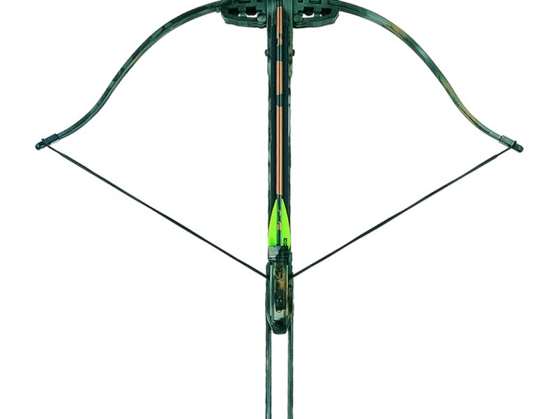 Ptačí perspektiva Delta Stormu. I přesto, že tato kuše konstrukčně vznikla před více než dvaceti lety, stále patří mezi ty hezčí kousky. Její skládací konstrukce byla v tomto segmentu zbraní zlomová a tak není divu, že zavdala vzniku nové třídy kuší tzv. „klappbarů“.