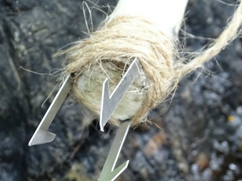 Také výroba trojzubce na lov ryb je bezproblémová. Při její výrobě, pokud přímo ve dřevě nevytvoříte ozub pro její fixaci, můžete provázkem či jiným vhodným materiálem pro uchycení trojzubec tzv. podvázat a vytvořit mu tak potřebnou oporu, aby při lovu nesjížděl po násadě. Ne vždy budete mít totiž po ruce dostatečně pevný provázek, aby jste ocelový trojzubec mohli dostatečně utáhnout bez přetržení.