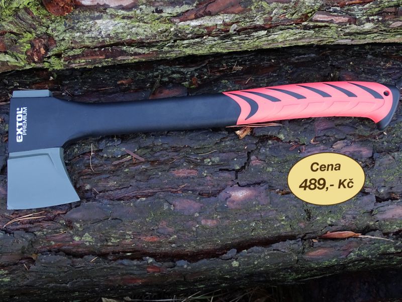 Nejmenší z trojice štípacích seker Extol Premium váží 950 gramů a její celková délka dosahuje 450 milimetrů. Je již celkově drobnější konstrukce. Největší šířka klínu je u tohoto modelu 25 milimetrů a délka čepele dosahuje 85 milimetrů. Toporo opět z nylonu a také zde nalezneme rozšíření v jeho zadní částí . A stejně tak zde nalezneme dvojici otvorů.