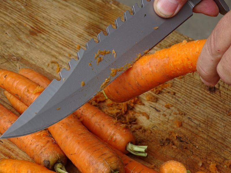 Rambo I je v kuchyni jako doma. Na maso, na mrkev, na cokoliv.